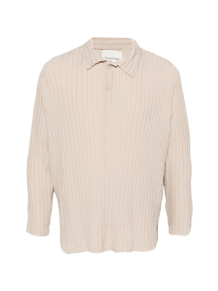  Gongdid Design Textured Polo Shirt - Neutrals 