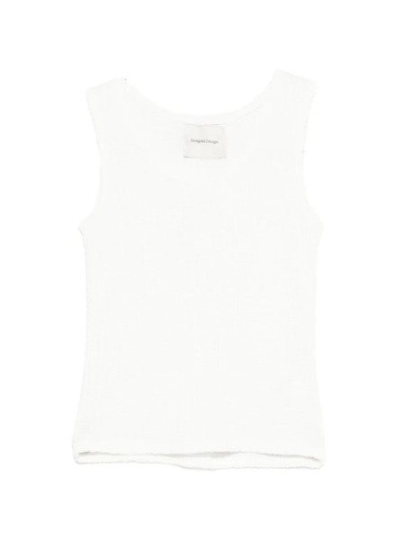  Gongdid Design Textured Sleeveless Top - White 