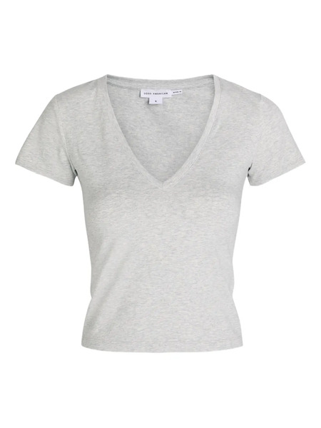  Good American V-neck Short-sleeve T-shirt - Grey 