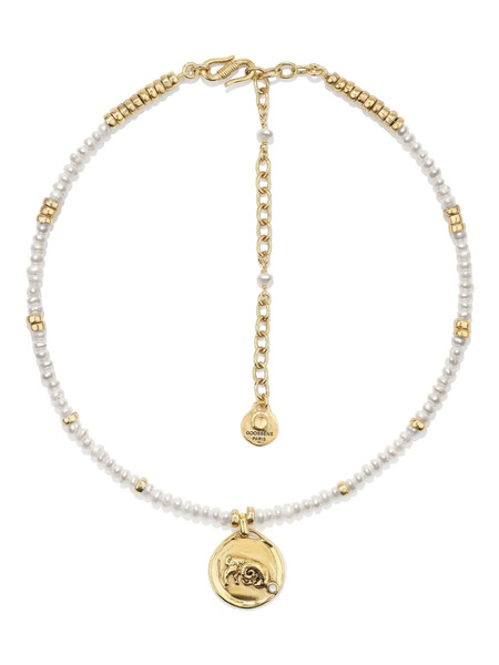  Goossens Astro Aries Pearls Necklace - Gold 