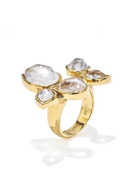  Goossens Cachemire Rock Crystal Ring - Gold 
