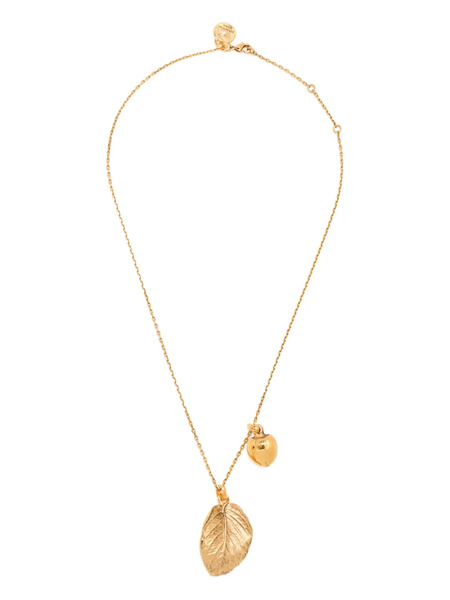  Goossens Leaves-charm Necklace - Gold 