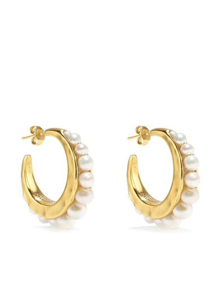  Goossens Pearls Half-hoop Earrings - Gold 