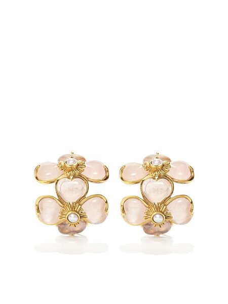  Goossens Trèfle Clip-on Earrings - Gold 