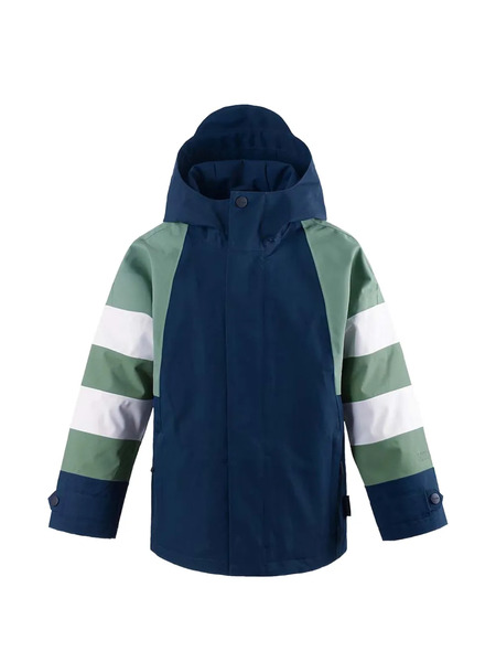  Gosoaky Hooded Striped Jacket - Blue 