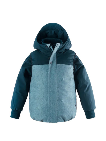  Gosoaky Hooded Two-tone Jacket Set Of Two - Blue 