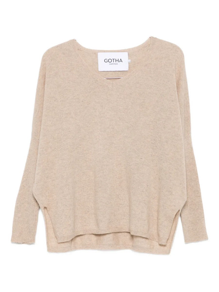  Gotha V-neck Long-sleeve Sweater - Neutrals 