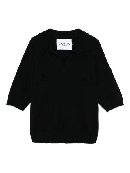  Gotha V-neck T-shirt - Black 