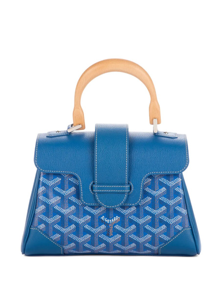  Goyard Pre-owned 2000s Top-handle Chevron Bag - Blue 