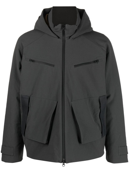  Gr10k Hooded Padded Bomber Jacket - Grey 