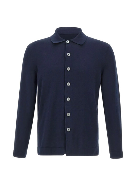  Gran Sasso Buttoned Knitted Shirt - Blue 