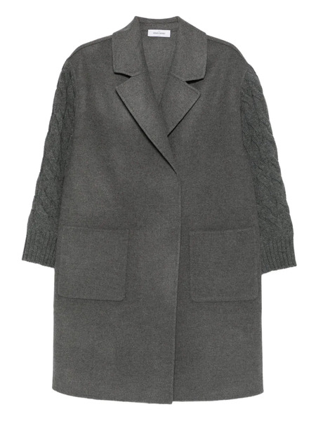  Gran Sasso Cable-knit Panelled Coat - Grey 