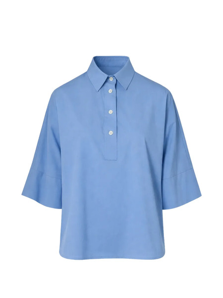  Gran Sasso Collared Short-sleeve Polo Top - Blue 