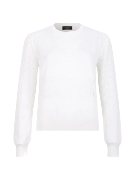  Gran Sasso Open Knit Sweater - White 