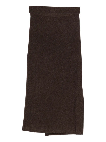  Gran Sasso Panelled Midi Skirt - Brown 
