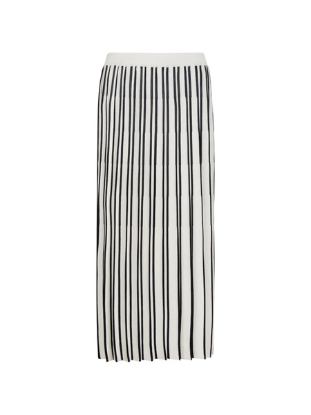  Gran Sasso Striped Midi Skirt - White 