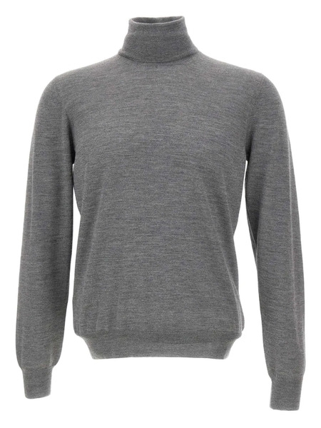  Gran Sasso Turtleneck Ribbed Sweater - Grey 