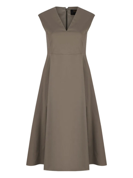  Gran Sasso V-neck Dress - Brown 