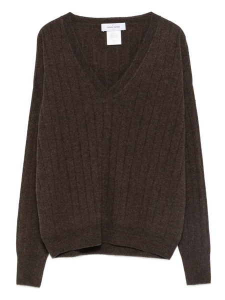  Gran Sasso V-neck Sweater - Brown 