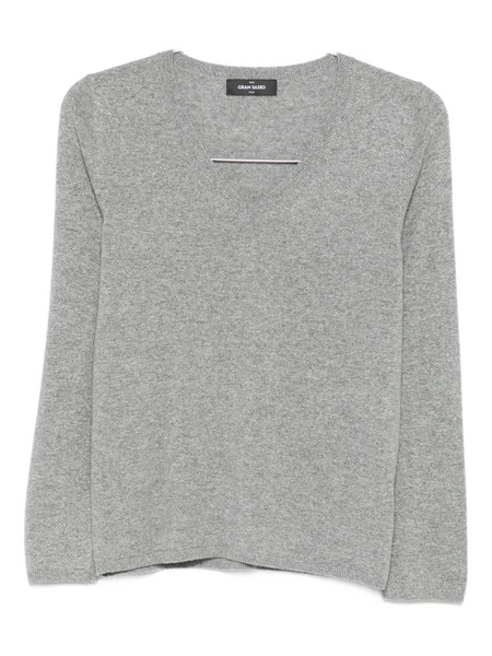  Gran Sasso V-neck Sweater - Grey 