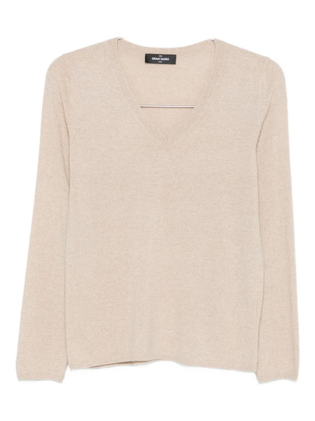  Gran Sasso V-neck Sweater - Neutrals 