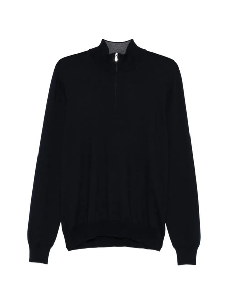  Gran Sasso Zip-fastening Sweater - Blue 
