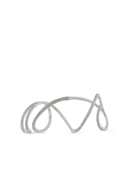  Graziela 18k White Gold Mega Swirl Diamond Ring - Silver 
