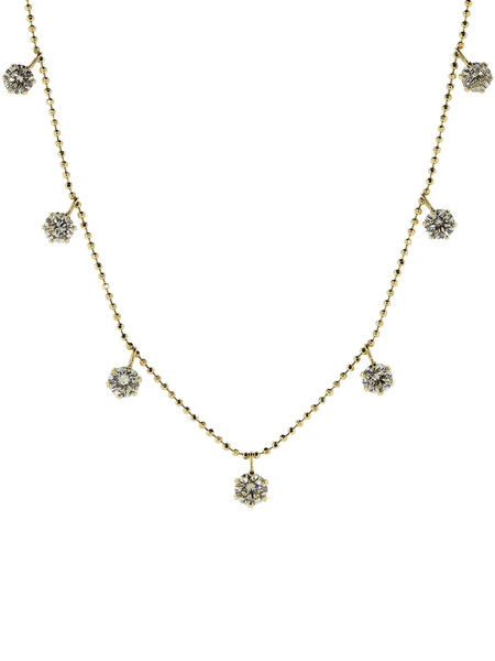  Graziela 18k Yellow Gold Medium Floating Diamonds Necklace 