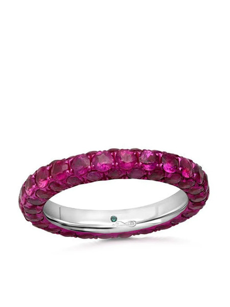  Graziela White Gold Ruby Ring - Silver 