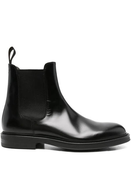  Green George Elastic-panel Leather Boots - Blue 