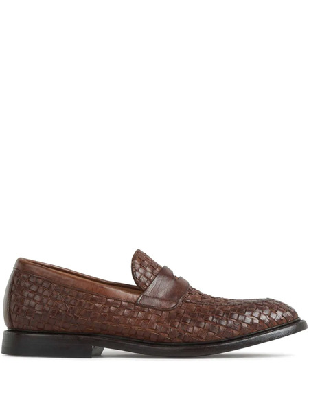  Green George Interwoven Loafers - Brown 