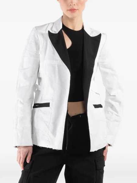  Greg Lauren Painter Ollie Contrast-trim Jacket - White 