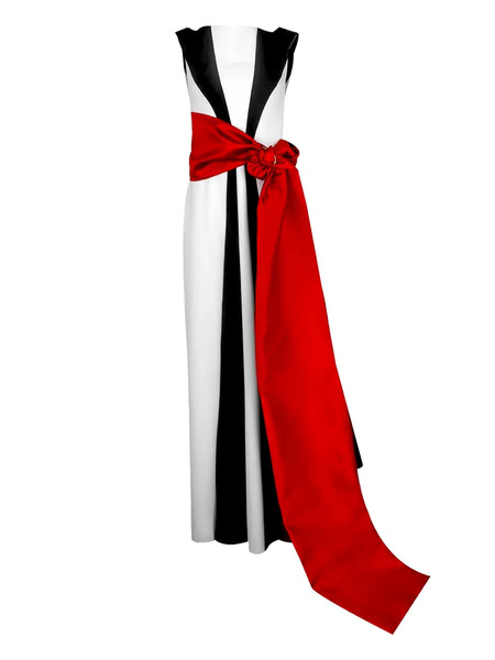  Greta Constantine Okimma Panelled Maxi Dress - White 