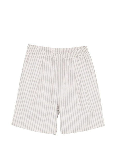  Greyed Striped Shorts - Neutrals 