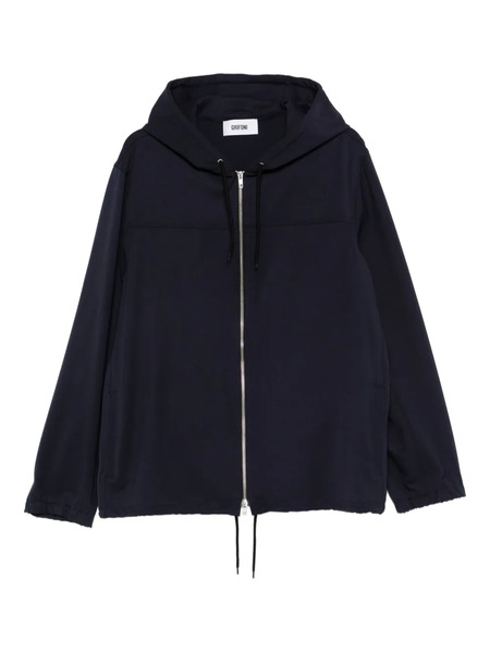  Grifoni Zip-up Hooded Jacket - Blue 