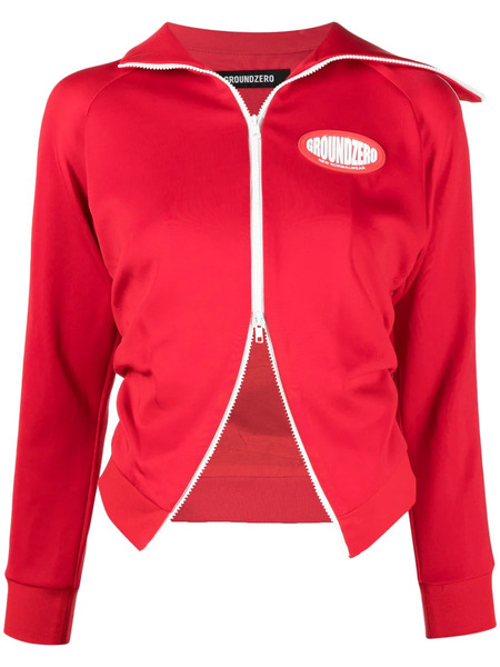  Ground Zero Logo-patch Zip-up Jacket - Red 