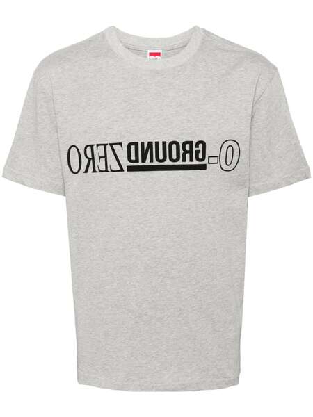  Ground Zero Logo-print Cotton T-shirt - Grey 