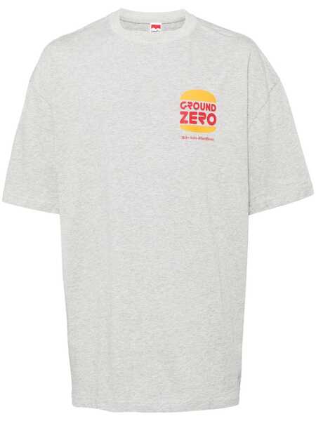  Ground Zero Logo-print Cotton T-shirt - Grey 