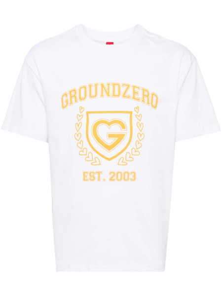  Ground Zero Logo-print Cotton T-shirt - White 