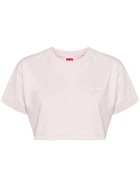  Ground Zero Logo-print Cropped T-shirt - Pink 