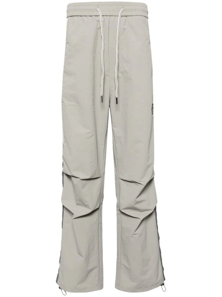  Ground Zero Logo Print Straight-leg Trousers - Grey 