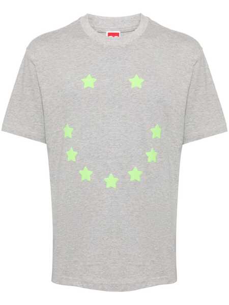  Ground Zero Star-print Cotton T-shirt - Grey 