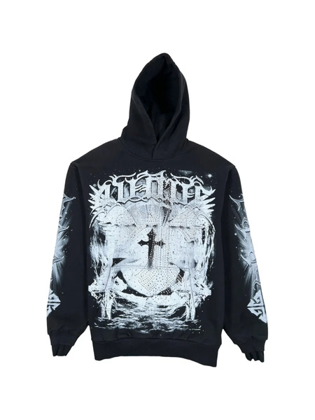  Guapi Black Heavens Vault V3 Crystal-embellished Graphic Hoodie 