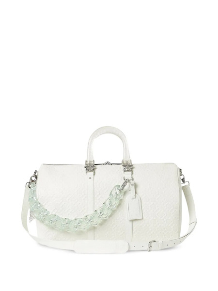  Guapi Embossed Chain-detail Duffle Bag - White 