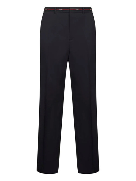  Gucci Belted Wool Trousers - Black 