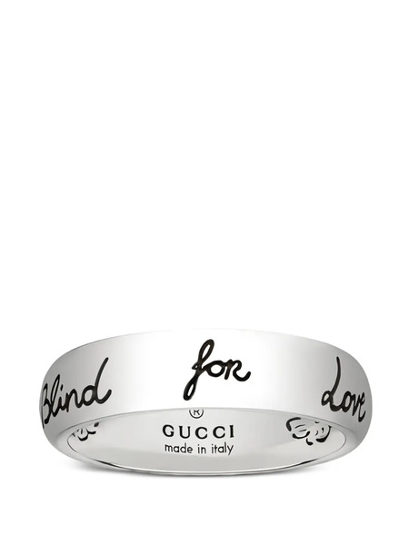  Gucci Blind For Love Ring - Silver 