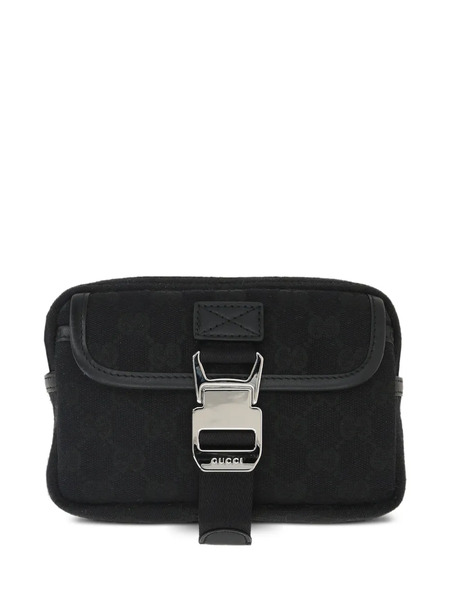  Gucci Buckle Shoulder Bag - Black 