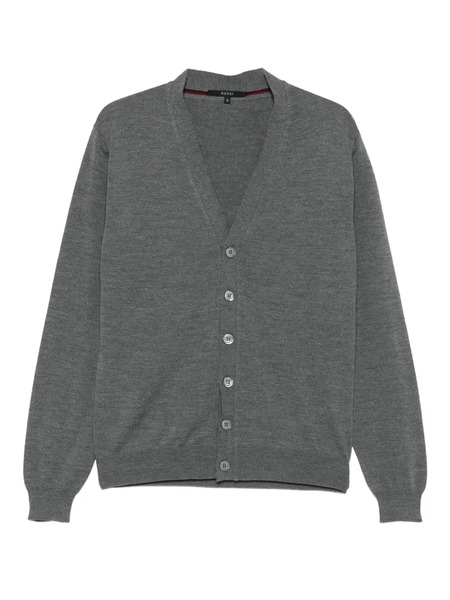  Gucci Button-front V-neck Cardigan - Grey 