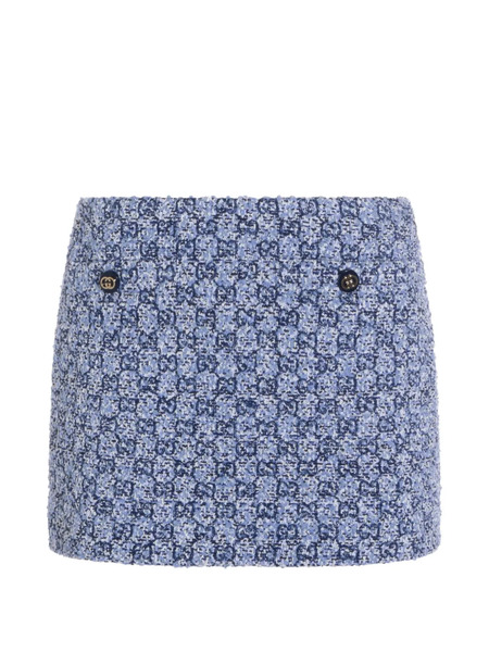  Gucci Button Patterned Mini Skirt - Blue 
