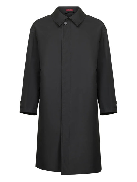  Gucci Buttoned Poplin Coat - Black 